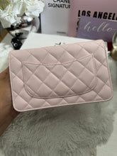 Load image into Gallery viewer, Chanel 22P 2022 Pre Spring/Summer Collection Light Sakura Pink Caviar LGHW Timeless Classic Wallet on chain (WOC)
