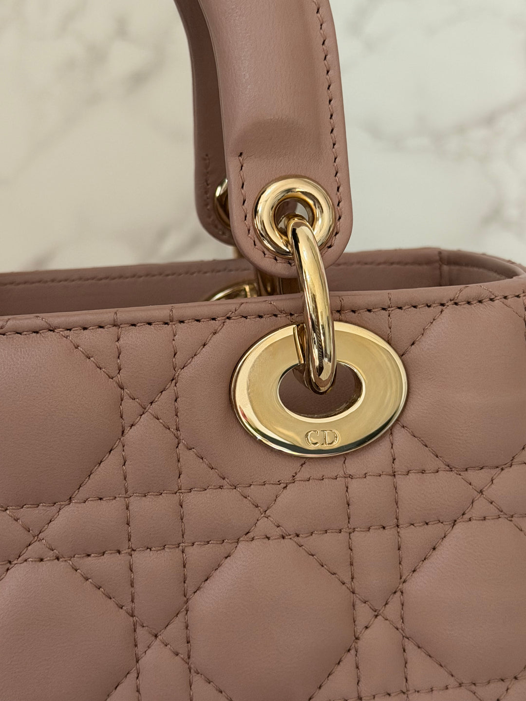 DIOR Lady Dior In Blush Lambskin LGHW size SMALL 2020