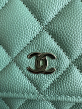 Load image into Gallery viewer, Chanel 23P Tiffany Green Caviar LGHW Classic Wallet on Chain (WOC)
