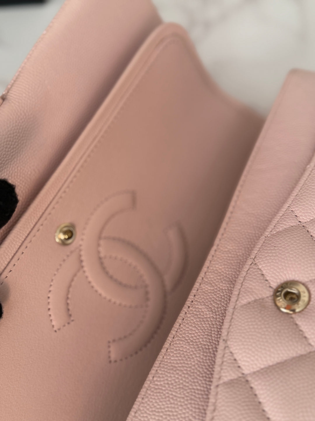 CHANEL 21C 2021 Rose Clair Caviar LGHW Medium ML 11.12 Timeless Classic Double Flap Bag