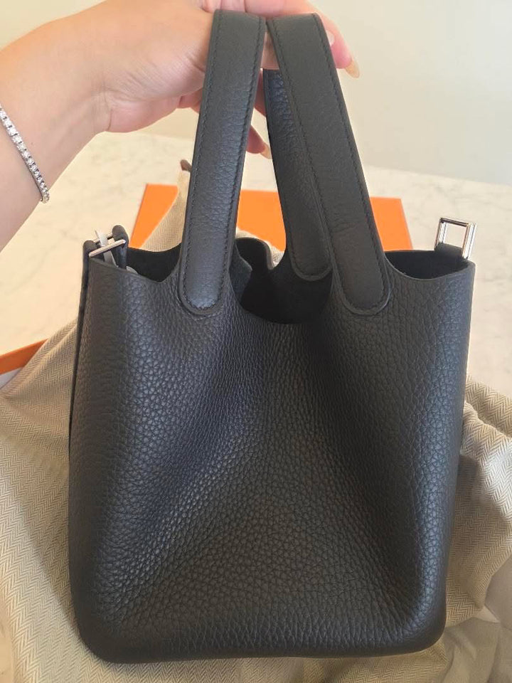 Hermes Picotin 18 Noir Black PHW Palladium Hardware Stamp K 2025