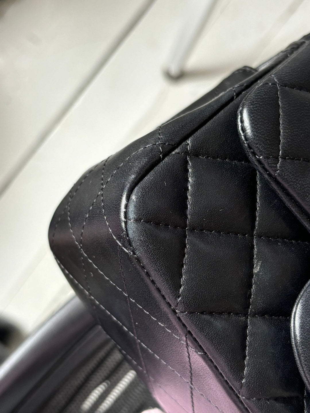 Chanel series 27 Black Lambskin LGHW Square Mini Flap Bag