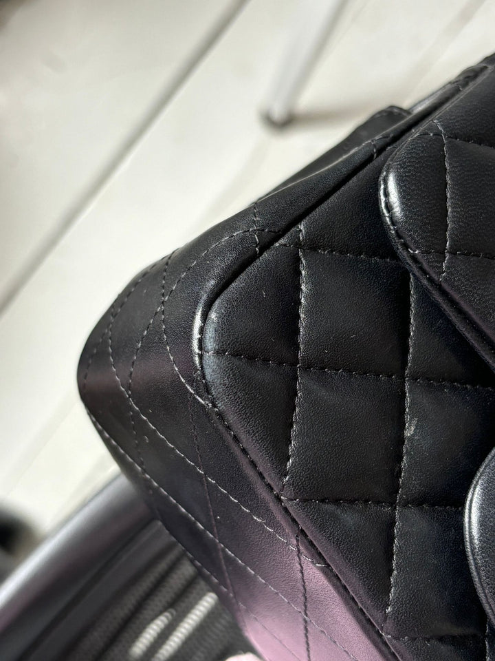 Chanel series 27 Black Lambskin LGHW Square Mini Flap Bag