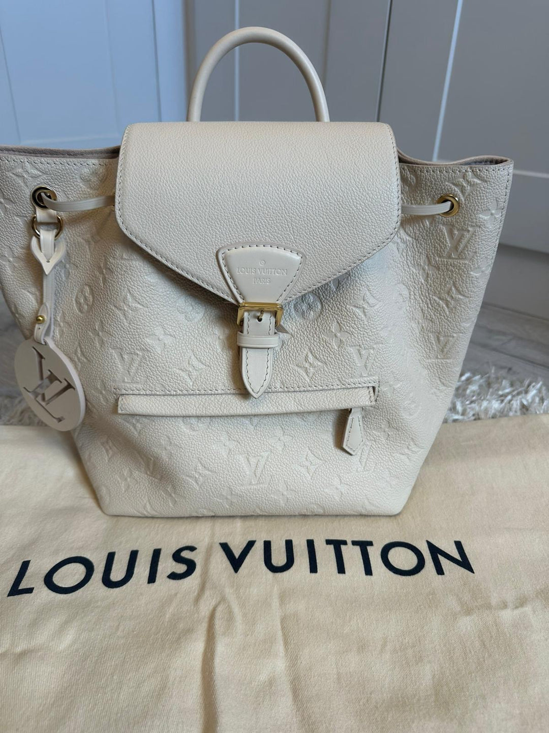 LOUIS VUITTON LV Monogram Emprinte Leather Montsouris Backpack PM M45410