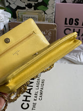 Load image into Gallery viewer, Chanel 20S 2020 Summer/Spring Collection Lemon Yellow Caviar LGHW Classic Wallet on chain (WOC)
