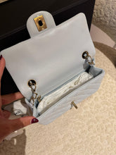 Load image into Gallery viewer, CHANEL 25S collection 2025 Light Blue Lambskin LGHW Mini rectangular flap bag
