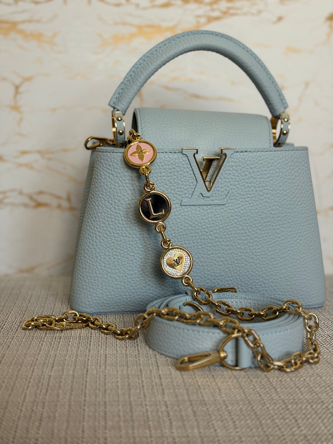 LOUIS VUITTON LV Capucines BB Light Blue 2025
