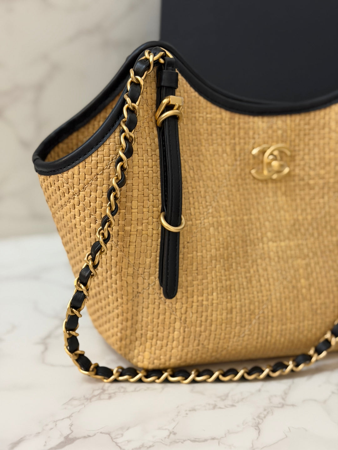 CHANEL 25K Raffia Small Tote Bag 2025
