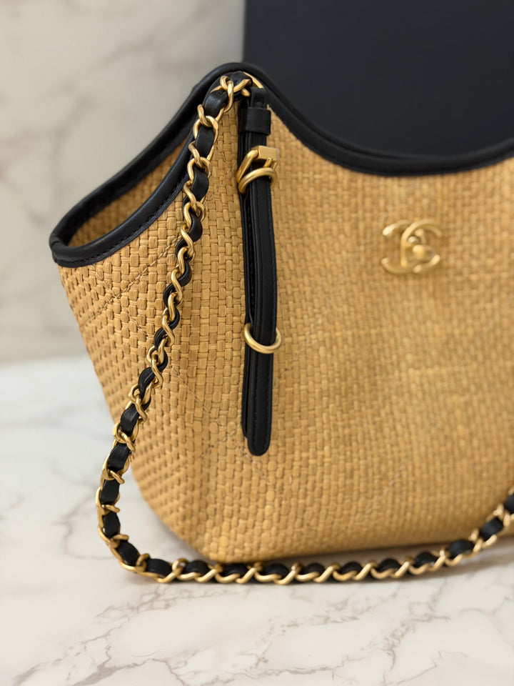 CHANEL 25K Raffia Small Tote Bag 2025