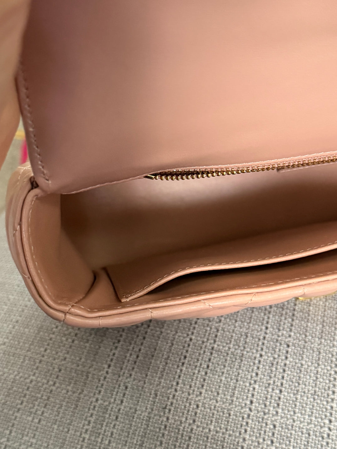 Dior Caro Flap Bag in Rose De Ven Calfskin GHW Medium 25 cms