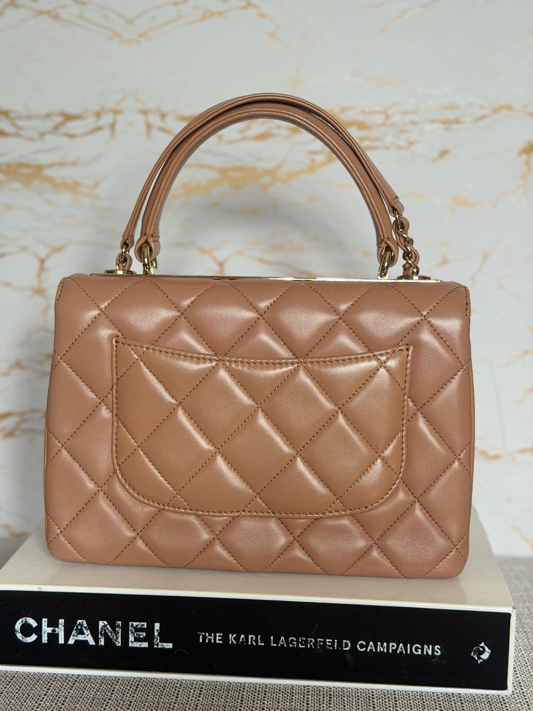 CHANEL series 23 Caramel Dark Beige Lambskin Trendy CC Flap Bag size SMALL with LGHW and detachable strap