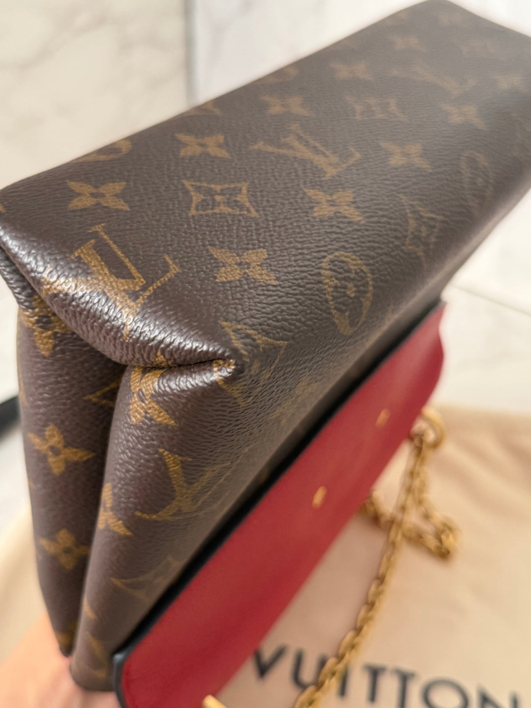 LOUIS VUITTON LV Saint St Placide In Monogram Canvas/Cherry Red