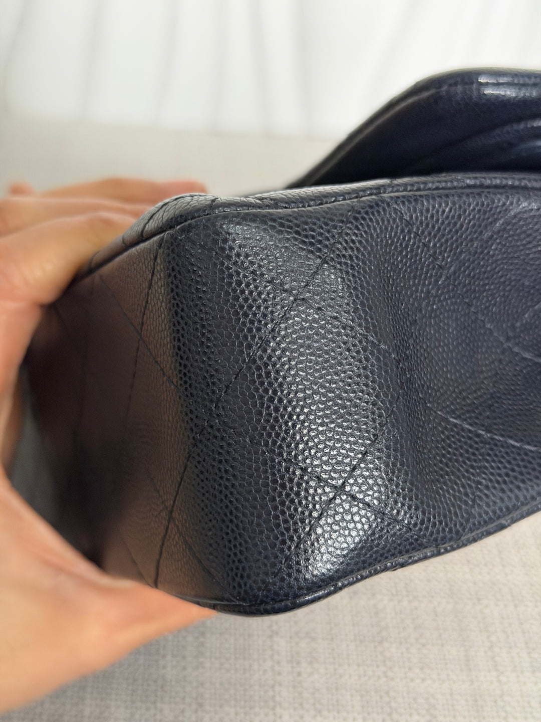 CHANEL series 30 Dark Navy Caviar LGHW Small Timeless Classic Double Flap Bag 2020