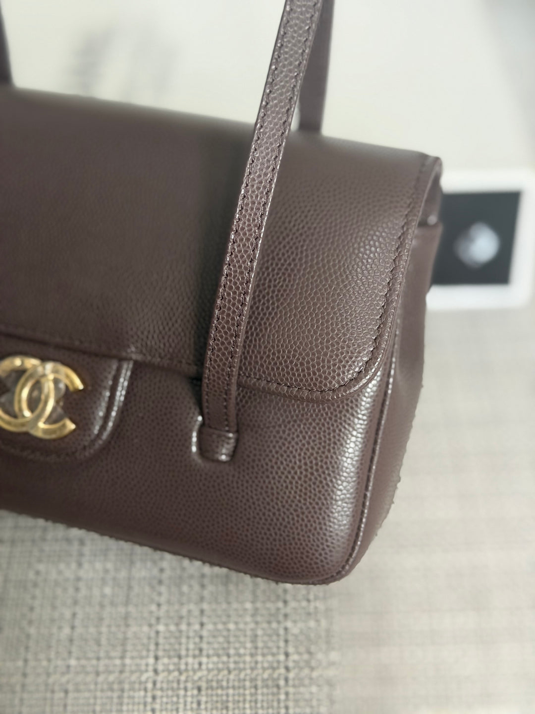 CHANEL Brown Caviar Preppy Mini 26S 2026 with Aged GHW 17 cms