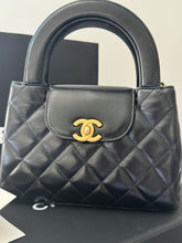 Load image into Gallery viewer, Chanel Kelly Black Calf skin aged GHW Small Shopping Tote
