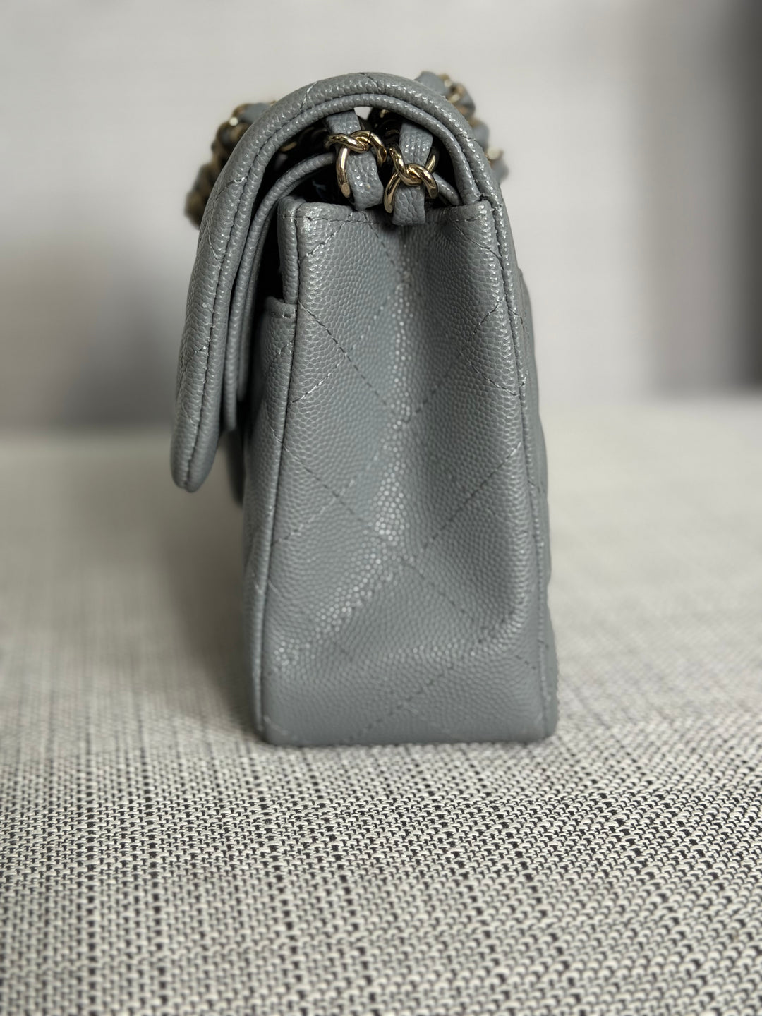CHANEL Series 29 20C collection 2020 Grey caviar LGHW Small Timeless Classic double flap bag