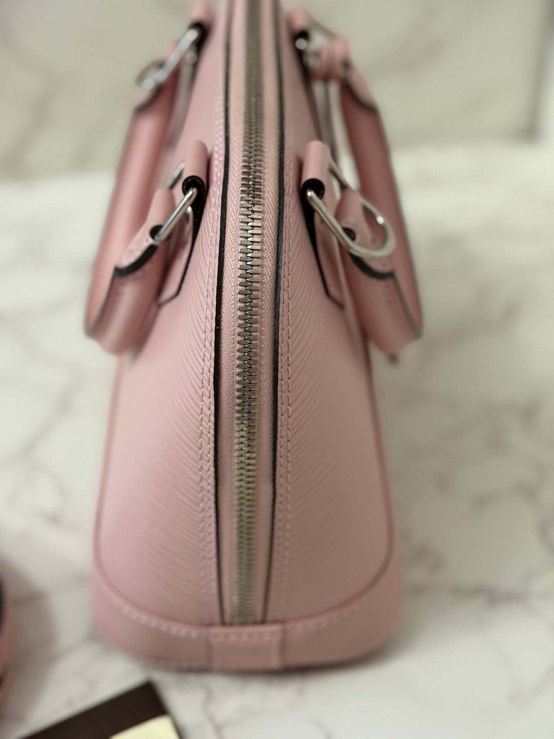 LOUIS VUITTON LV Alma BB in Rose Ballerine Epi Leather with Shiny Silver Hardware 2017