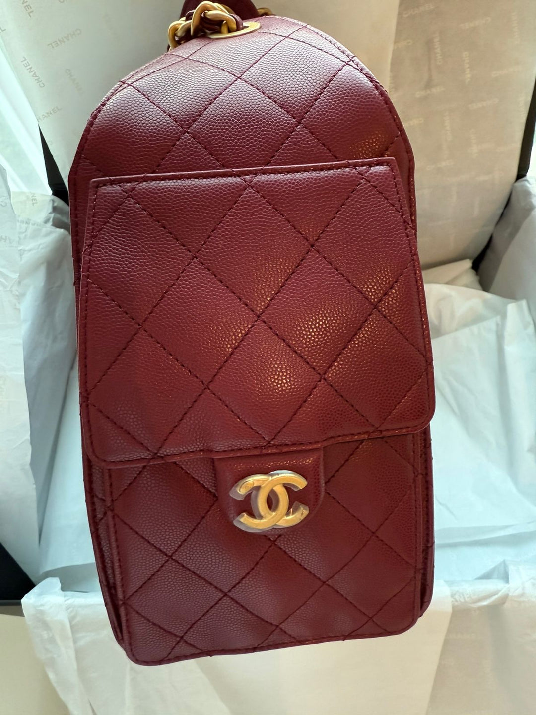 CHANEL 25 Hobo Bag in Burgundy Caviar Aged GHW 25S 2025 Collection