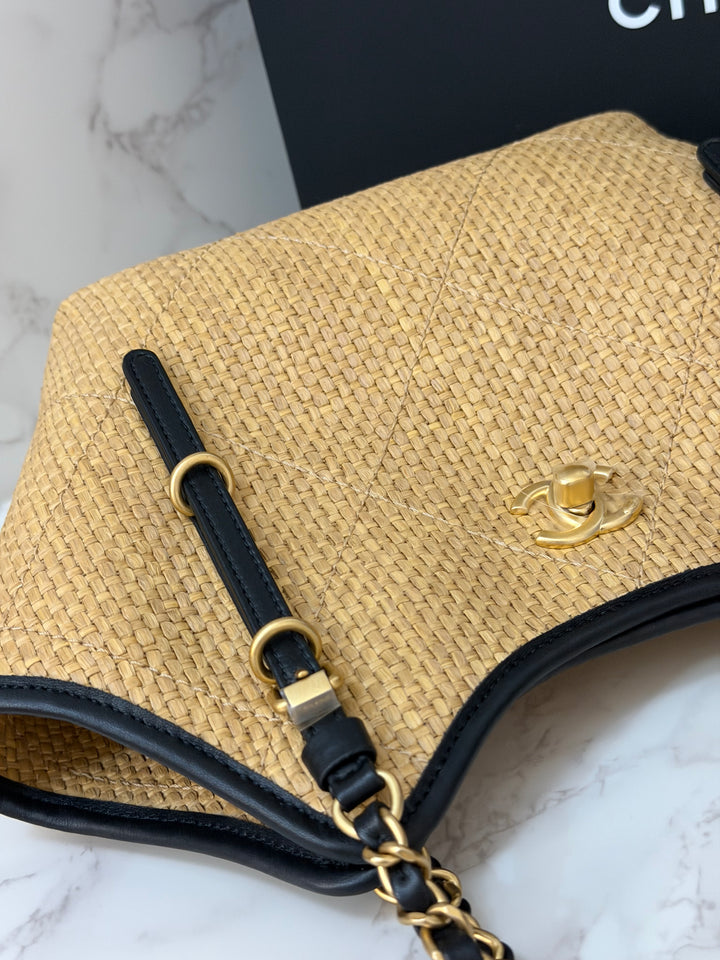 CHANEL 25K Raffia Small Tote Bag 2025