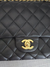 Load image into Gallery viewer, Chanel series 16 2012 Black Lambskin Medium ML Timeless Classic Double Flap Bag with GHW
