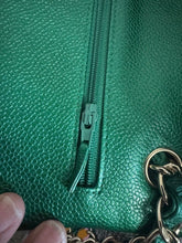Load image into Gallery viewer, Chanel series 25 18S 2018 Spring/Summer Collection Pearly Emerald Green Caviar Champagne GHW Jumbo Timeless Classic Double Flap Bag

