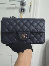 Load image into Gallery viewer, Chanel series 18 14C 2014 Cruise Collection Navy Caviar SHW Classsic Mini Rectangular Flap Bag
