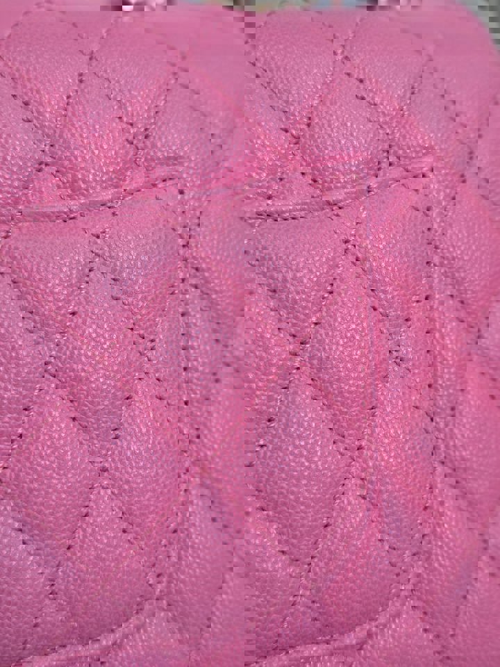 Chanel series 31 21P 2021 Pre Spring/Summer Collection Pink Caviar Coco Handle Flap Bag with Top Handle and Detachable Strap size Small