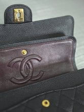 Load image into Gallery viewer, Chanel series 16 circa 2012 Black Caviar 11.12 Medium ML Timeless Classic Double Flap Bag with GHW
