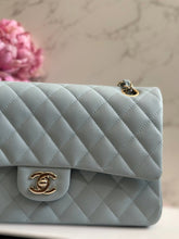 Load image into Gallery viewer, Chanel 22P Blue Caviar LGHW Medium ML Timeless Classic Double Flap Bag

