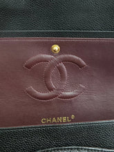 Load image into Gallery viewer, Chanel series 19 2014 Black Caviar GHW Medium ML Timeless Classic Double Flap Bag
