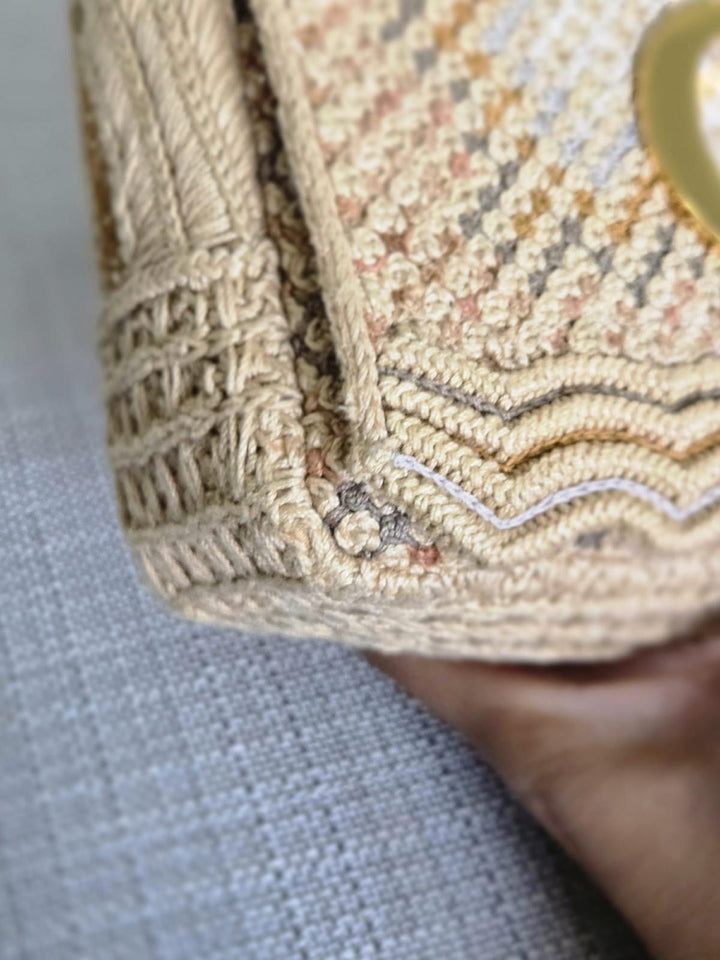 DIOR Cannage Woven Raffia and Suede in Beige GHW size SMALL