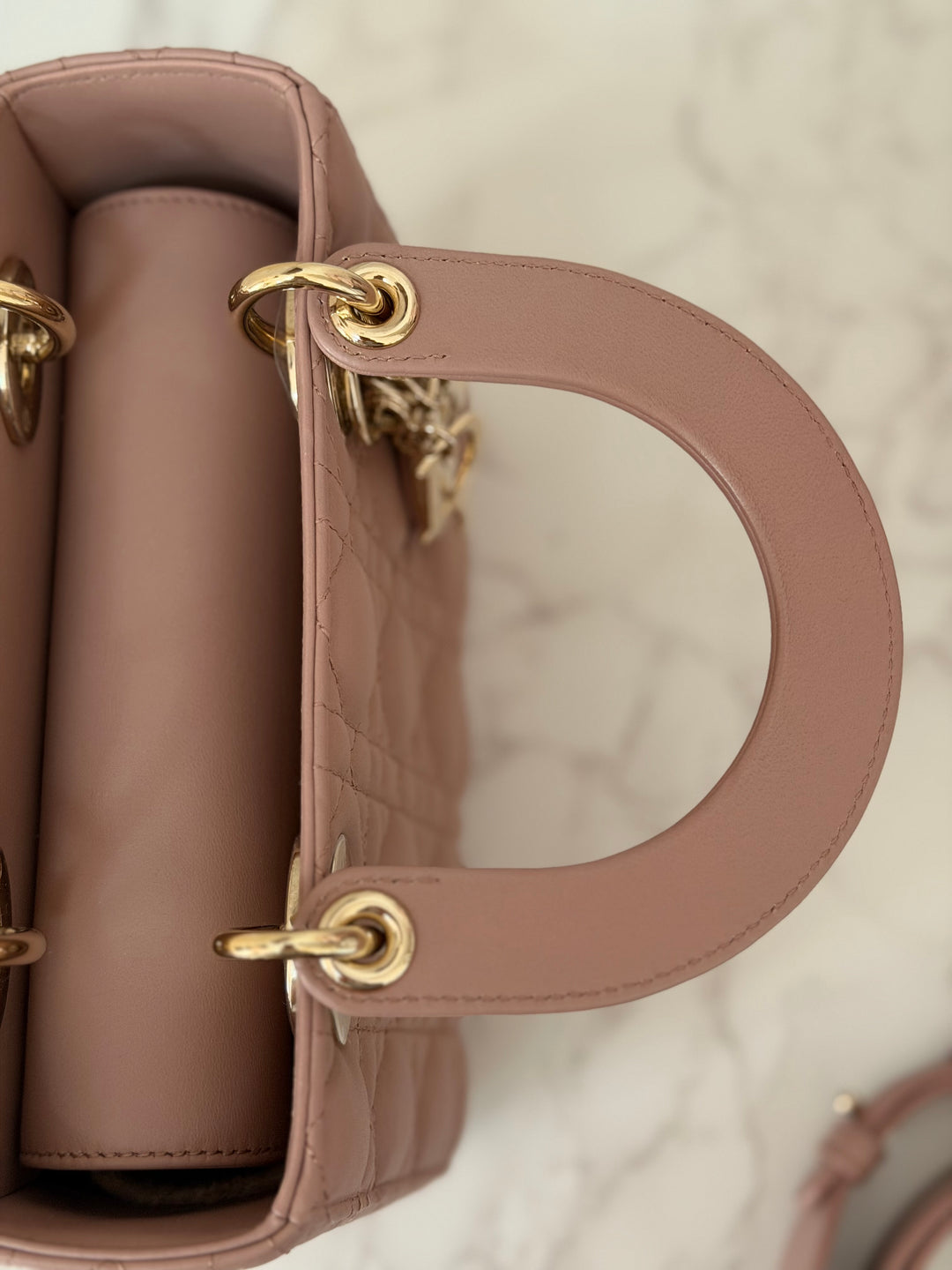 DIOR Lady Dior In Blush Lambskin LGHW size SMALL 2020