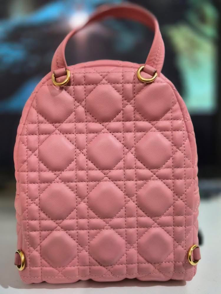 Dior Pink Lambskin GHW Backpack