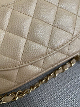 Load image into Gallery viewer, Chanel series 20 15C 2014/2015 Cruise Collection Pearly Beige Caviar Brushed GHW Square Mini Flap Bag
