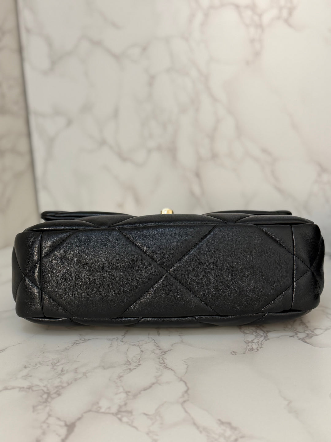 CHANEL 19 Size Small series 31 2020/2021 Black Lambskin Mixed HW Top Handle Flap Bag