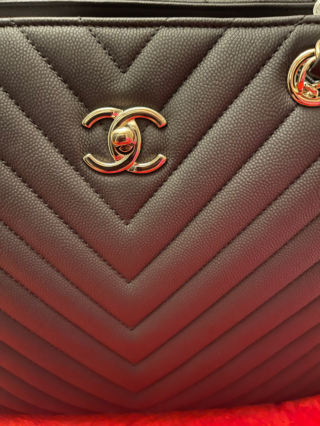 CHANEL series 27 2019 Black Caviar LGHW Chevron Timeless Tote Bag
