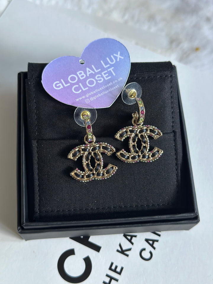 Chanel 21P Multi Colours Gems LGHW Earrings