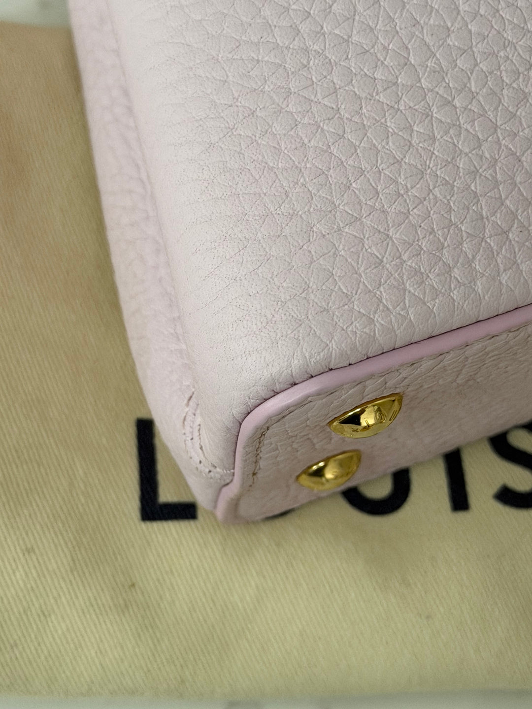LOUIS VUITTON LV Mini Capucines In Guimauve Marshmallow Pink