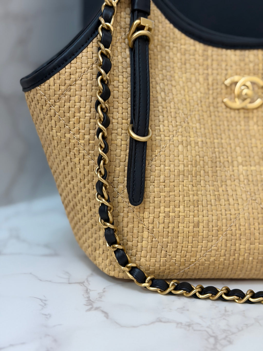 CHANEL 25K Raffia Small Tote Bag 2025