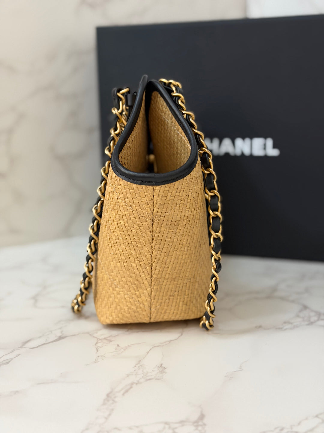 CHANEL 25K Raffia Small Tote Bag 2025