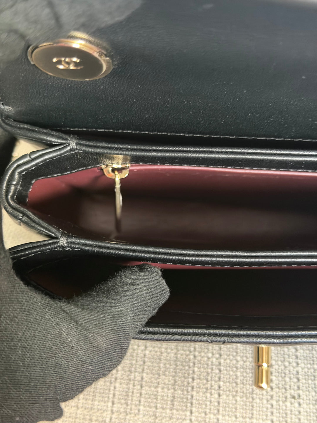 CHANEL Black Lambskin LGHW Trendy CC Flap Bag size MINI 8 inches with detachable Strap 2023/2024