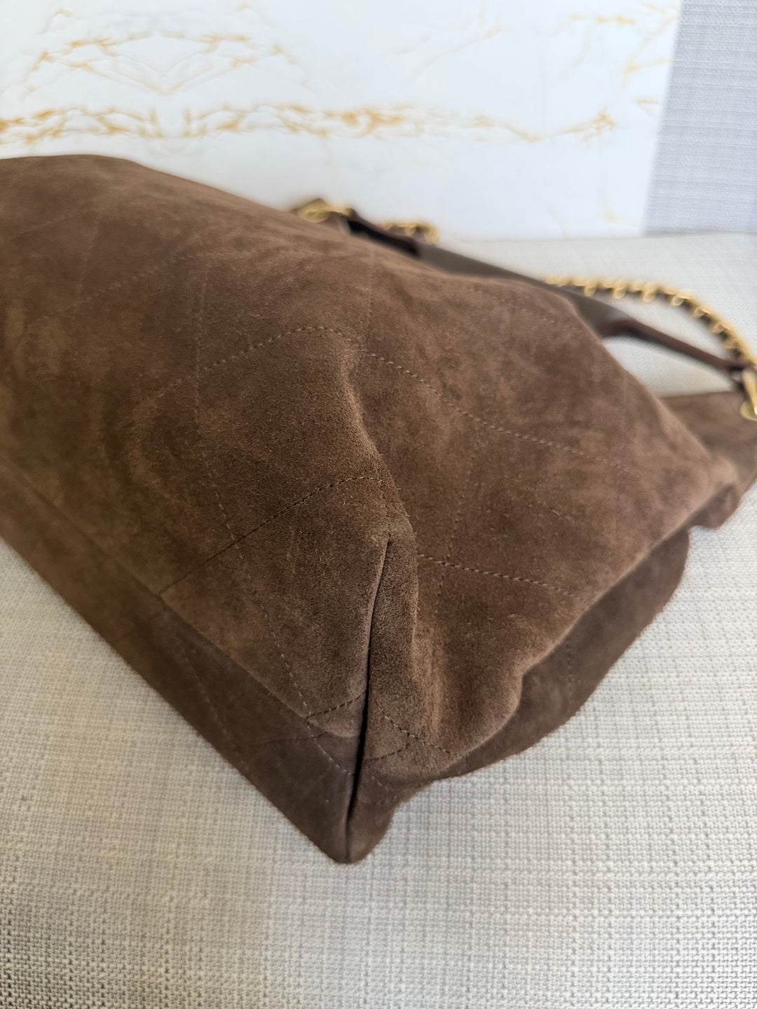 CHANEL 26C Brown Suede Maxi Hobo Bag 2026