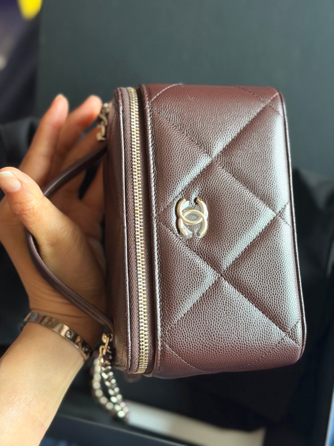 CHANEL 2026 26S collection Brown Caviar LGHW Small Vanity with Top Handle