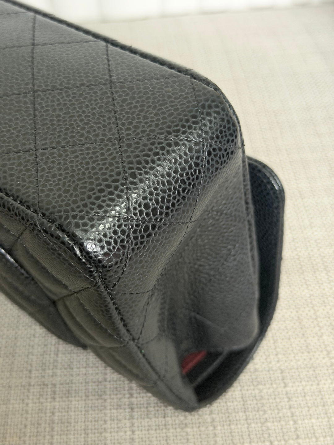 CHANEL 2022 Black Caviar GHW Timeless Classic Medium ML 11.12 Double Flap Bag