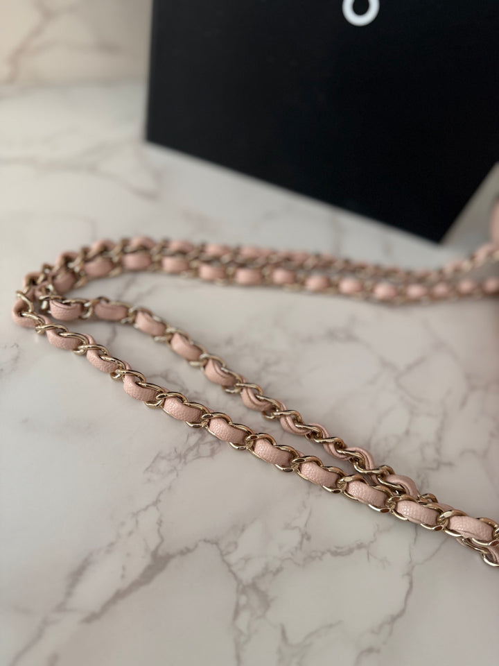 CHANEL 21C 2021 Rose Clair Caviar LGHW Medium ML 11.12 Timeless Classic Double Flap Bag