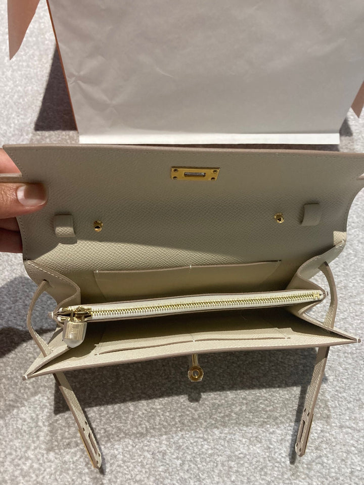 Hermes Kelly To go in Craiae Epsom leather with Gold Hardware