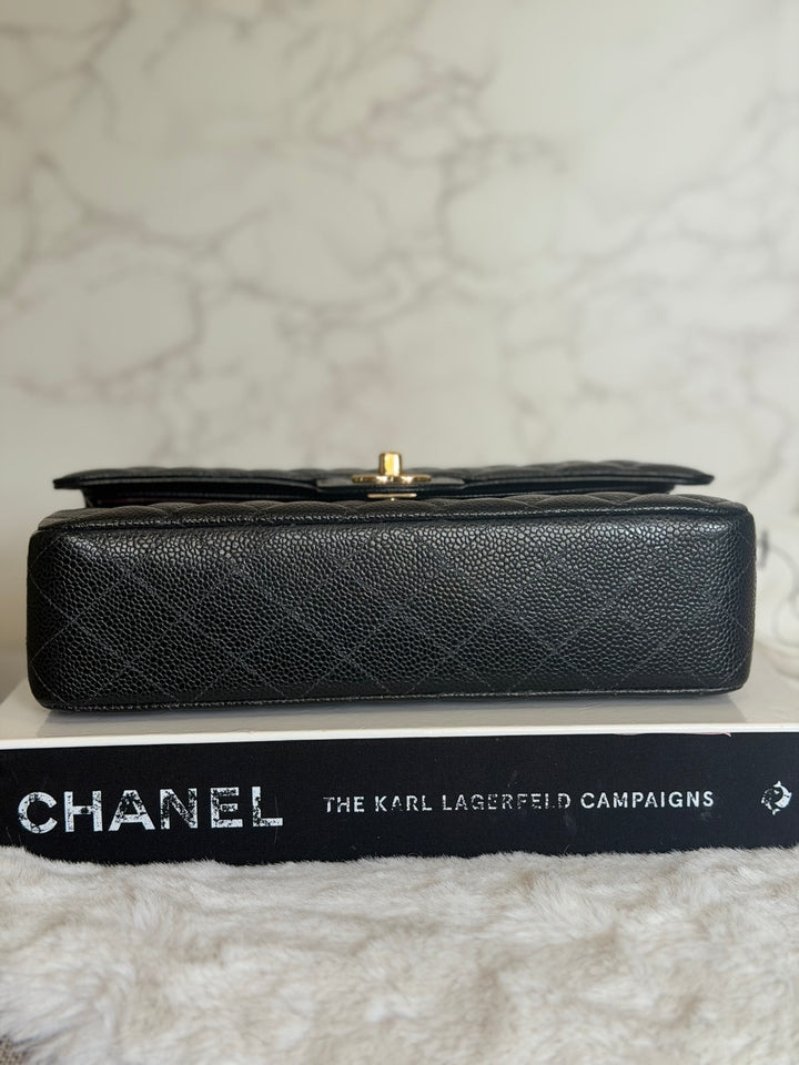 CHANEL series 29 Black Caviar GHW Medium ML Timeless Classic Double Flap Bag 2020