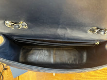 Load image into Gallery viewer, CHANEL Series 13 Navy Lambskin SHW Single Flap Jumbo Classic Bag
