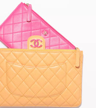 Load image into Gallery viewer, Chanel 24P Collection Orange and Dark Pink Lambskin Pouches
