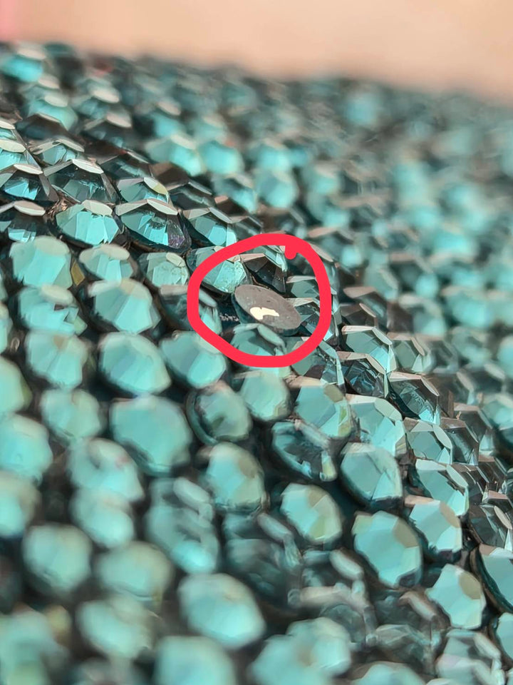 CHANEL series 21 Turquoise Teal Green Blue Diamanté Swarovski Crystal Strasssd Extra Mini Flap Bag with SHW *unicorn* RARE
